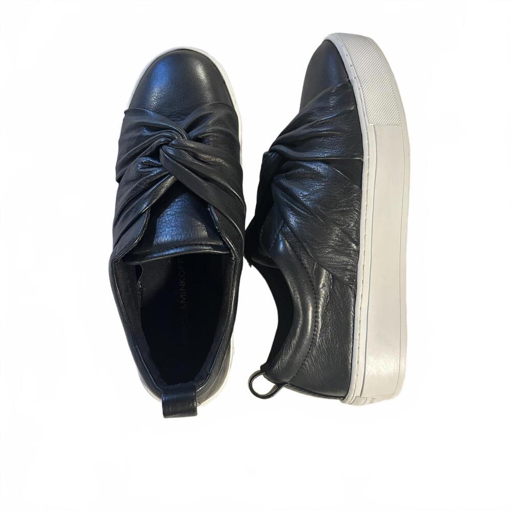 Rebecca Minkoff‎ Nicole Leather Knotted Platform Sneakers Black Women's Size 6
